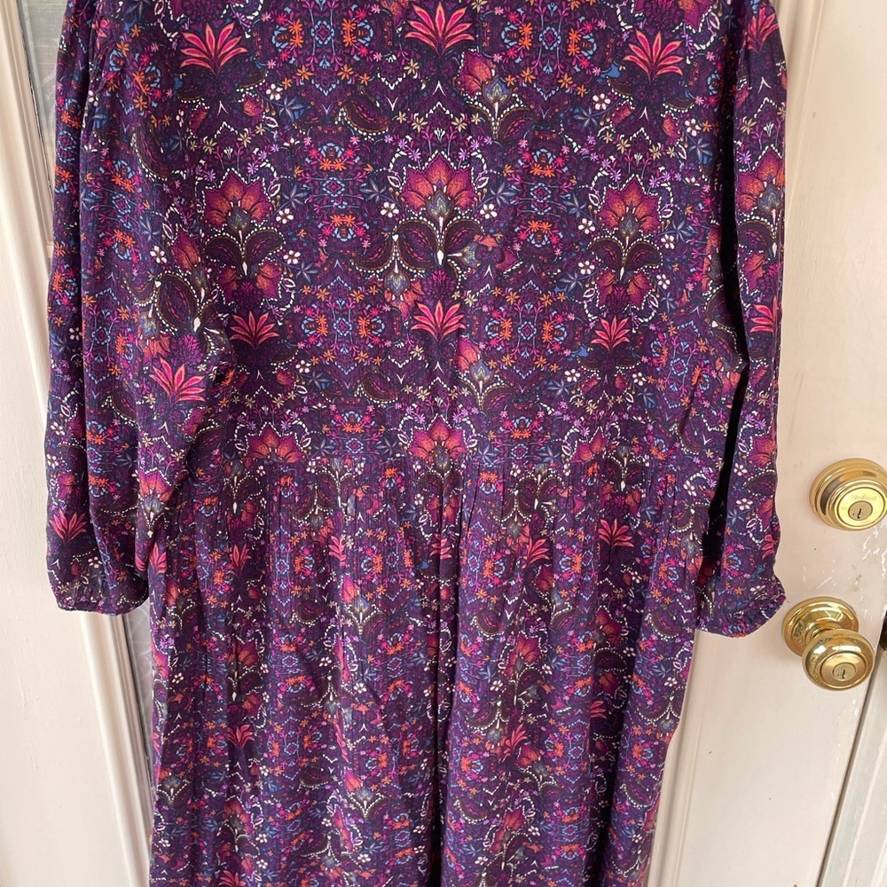 🌸 J.Jill Boho Floral V-Neck Dress | 2X 🌸 - Picture 3 of 8